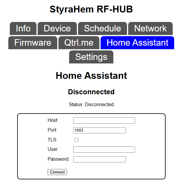 RF-Hub Home Assistant-konfiguration