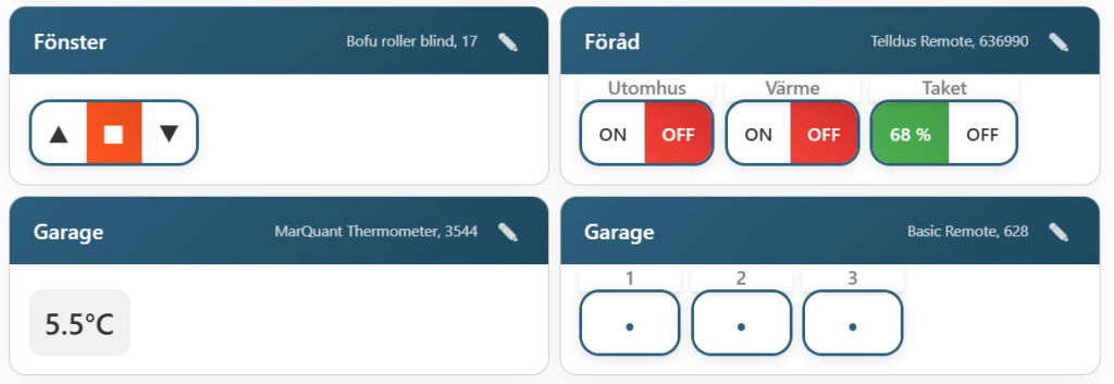 Exempel på fjärrkontroller